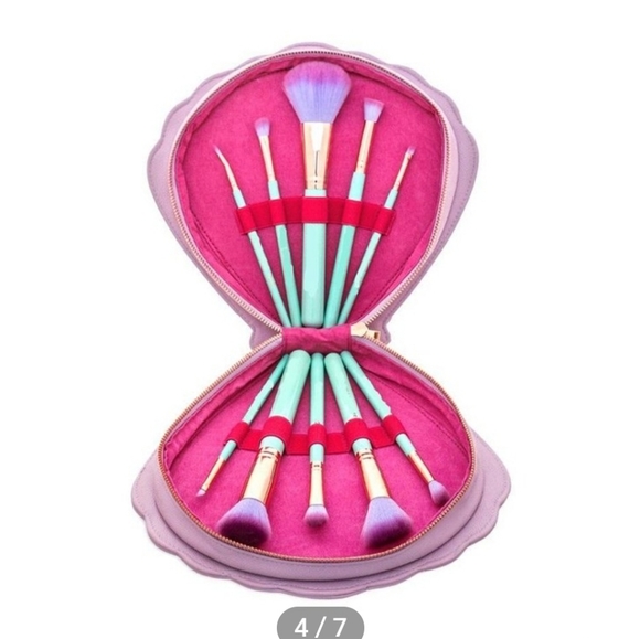 10 piece Makeup Brush Set wMermaid Organizer Case - Picture 13 of 16